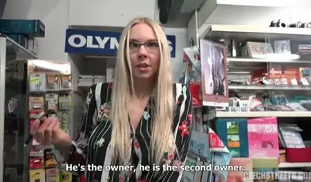 Remove saleswoman in the store and planting a girl in anal